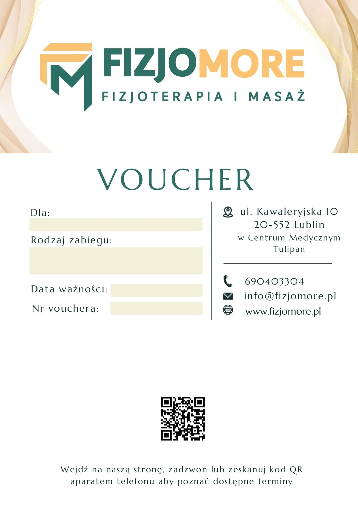 Voucher na masaż relaksacyjny